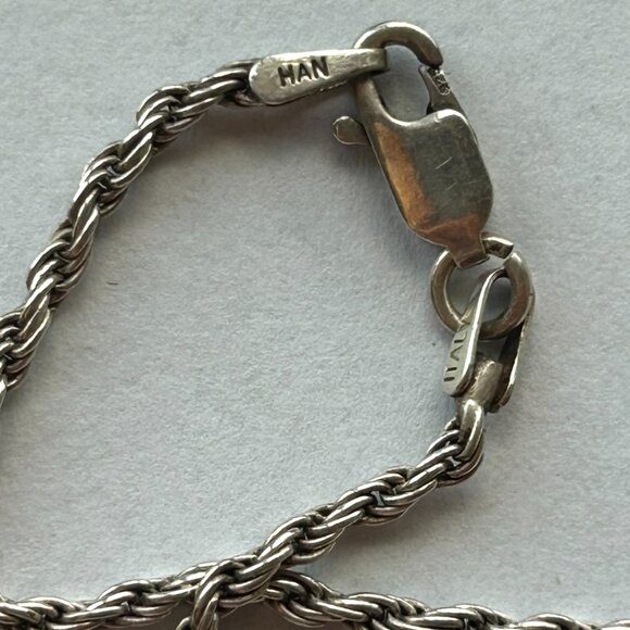 2 sided- Rotates Native American Sterling Pendant with 24" HAN Italy 925 Chain - Picture 10 of 11